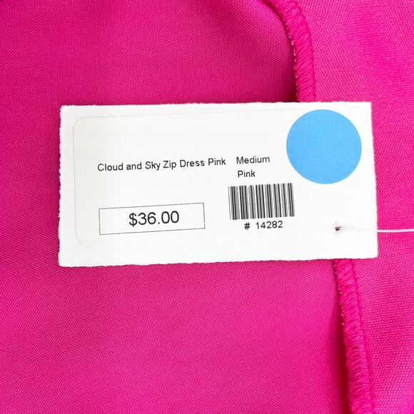 NEW Cloud & Sky Womens M Vibrant Bright Pink Mini Dress Square Neck Summer - Picture 9 of 10